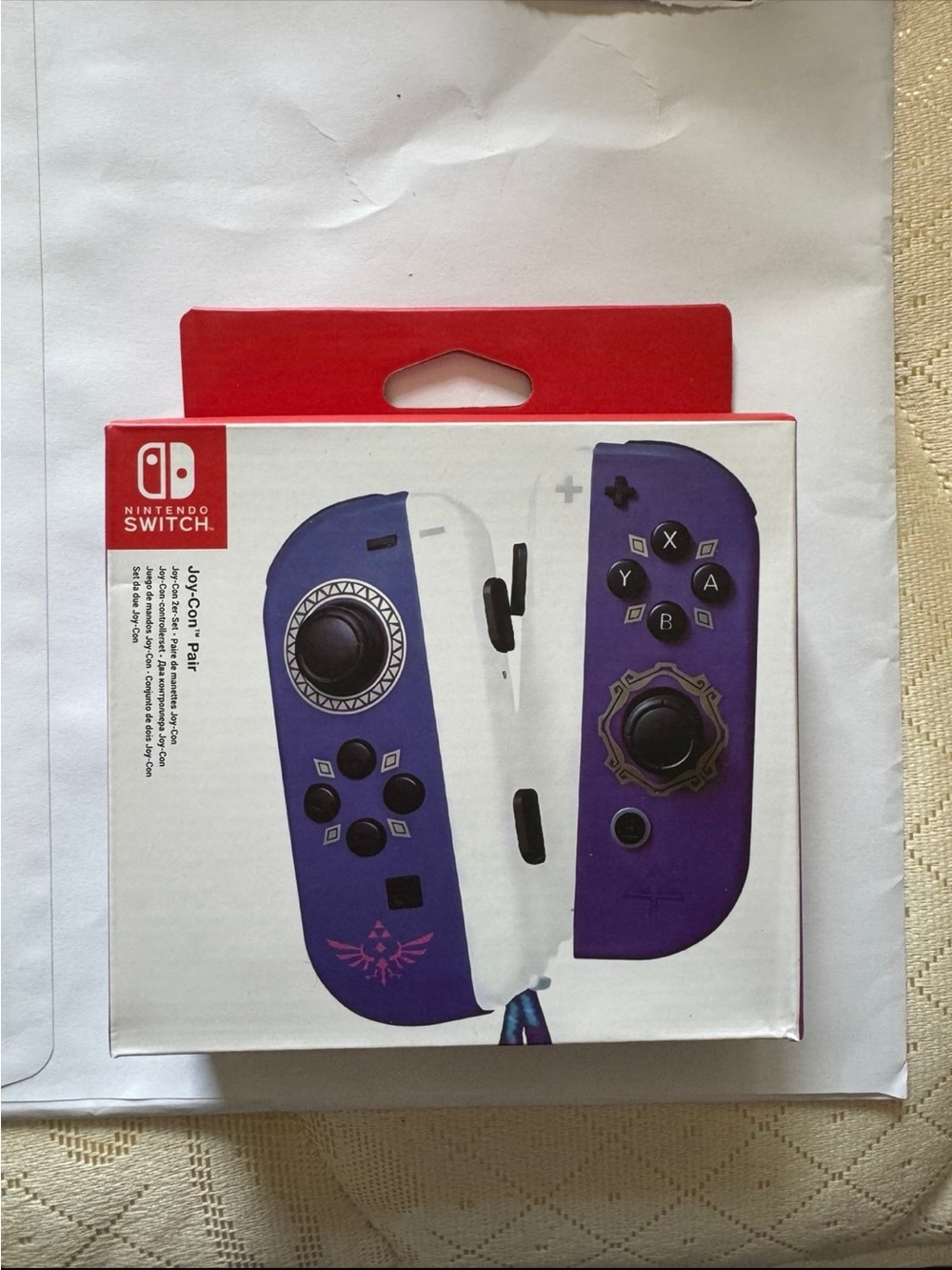 Nintendo Switch Joy-Con Pair in Deep Purple with White Rail